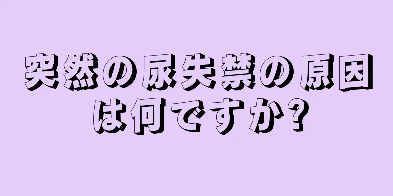 突然の尿失禁の原因は何ですか?