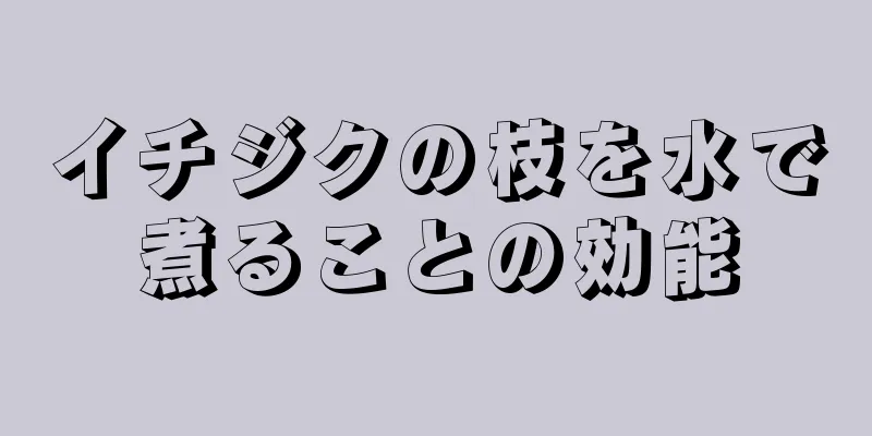 イチジクの枝を水で煮ることの効能