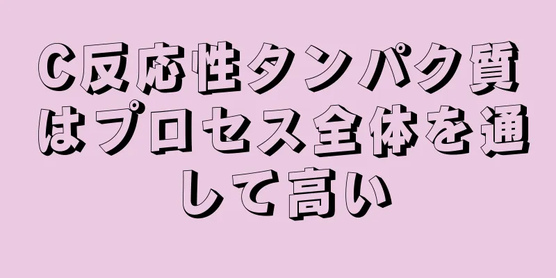 C反応性タンパク質はプロセス全体を通して高い