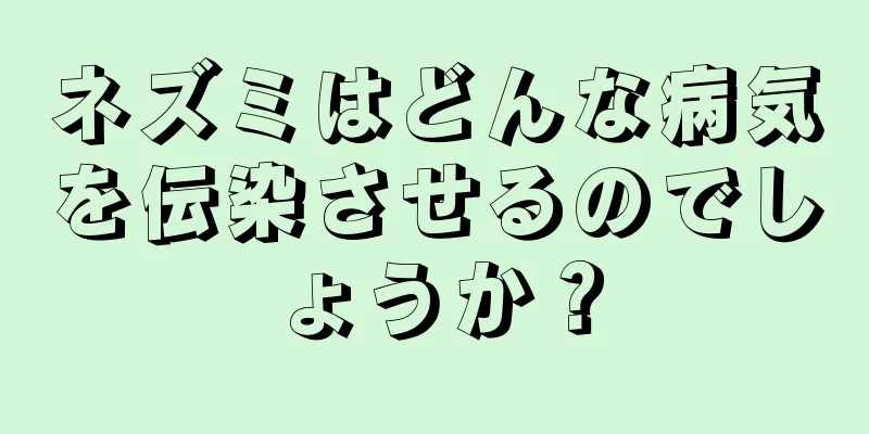 ネズミはどんな病気を伝染させるのでしょうか？