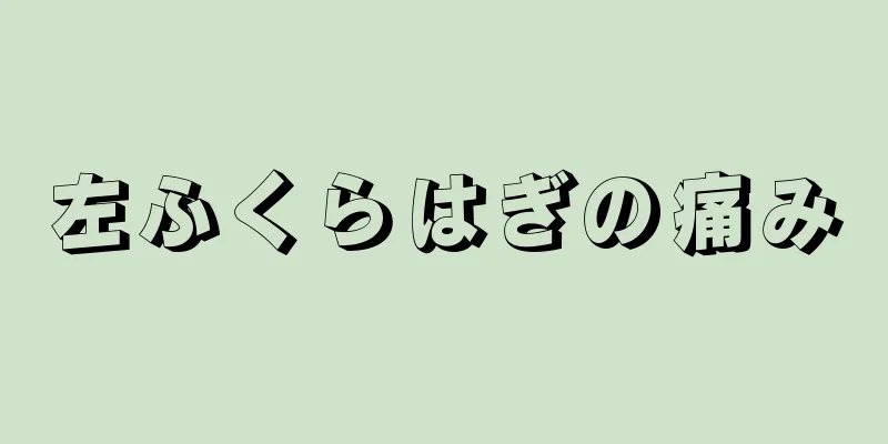 左ふくらはぎの痛み