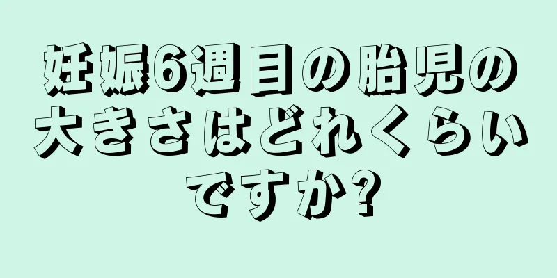 妊娠6週目の胎児の大きさはどれくらいですか?