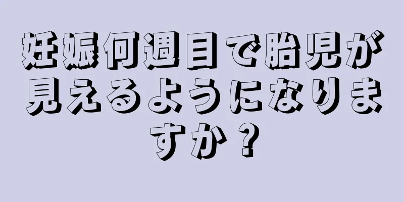 妊娠何週目で胎児が見えるようになりますか？