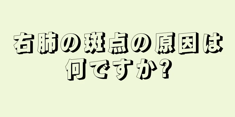 右肺の斑点の原因は何ですか?