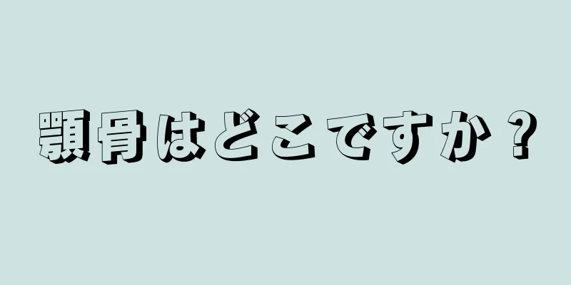 顎骨はどこですか？