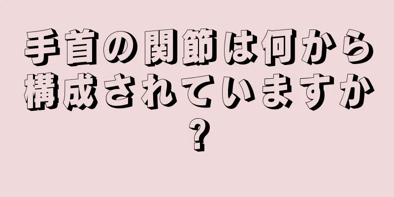 手首の関節は何から構成されていますか?