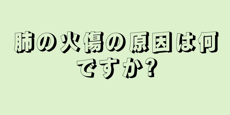 肺の火傷の原因は何ですか?