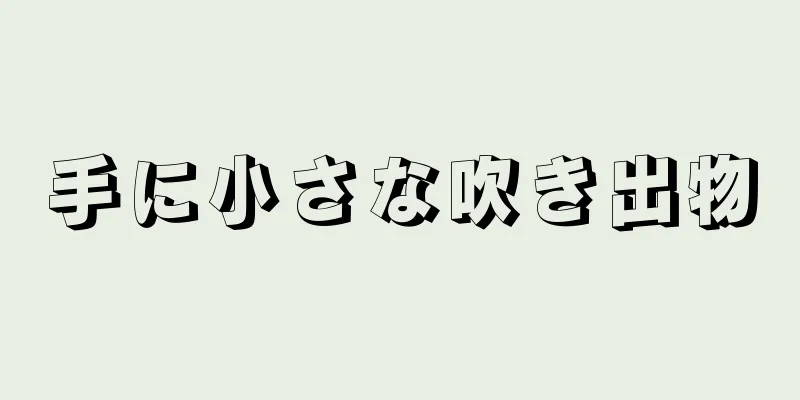 手に小さな吹き出物