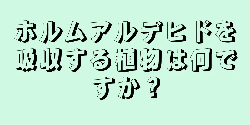 ホルムアルデヒドを吸収する植物は何ですか？