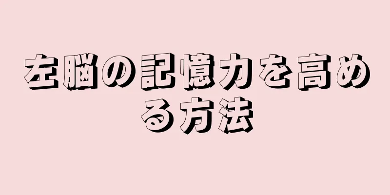 左脳の記憶力を高める方法