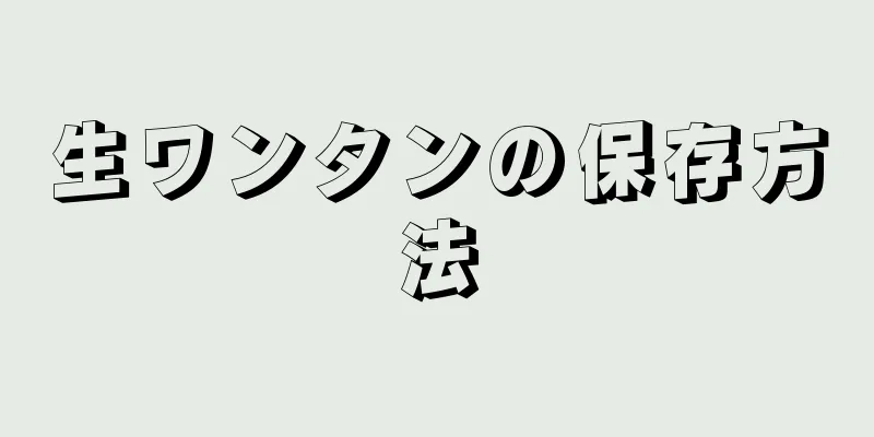 生ワンタンの保存方法