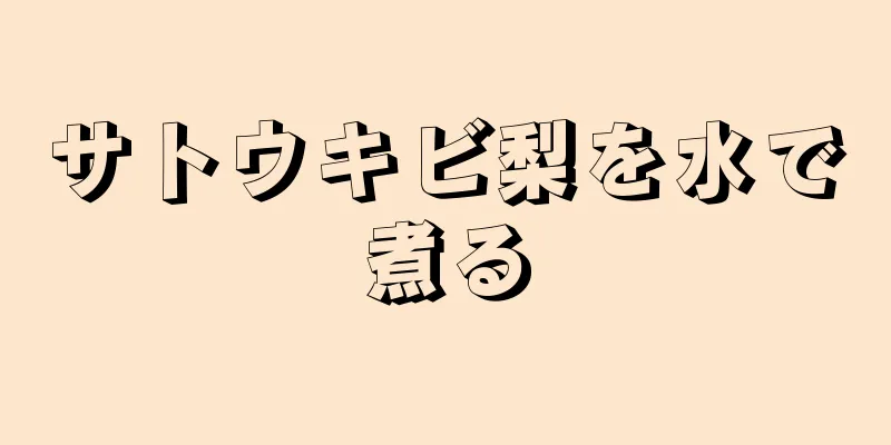 サトウキビ梨を水で煮る