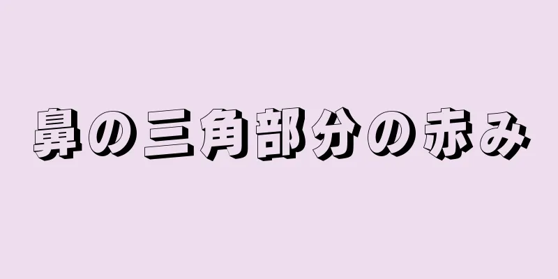 鼻の三角部分の赤み