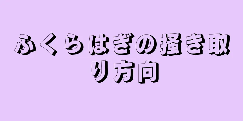 ふくらはぎの掻き取り方向