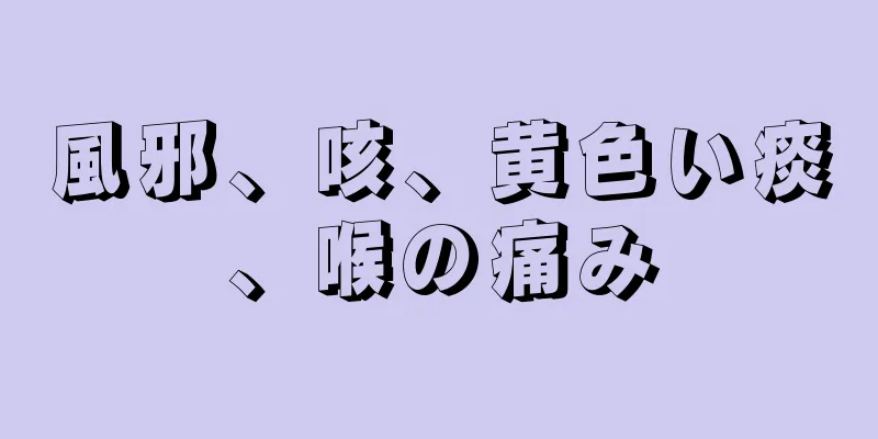 風邪、咳、黄色い痰、喉の痛み