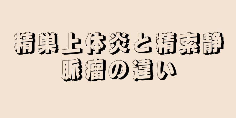 精巣上体炎と精索静脈瘤の違い