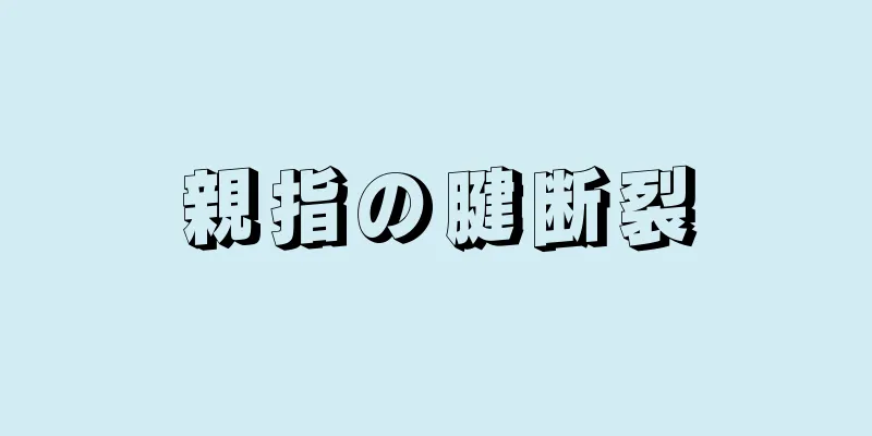 親指の腱断裂