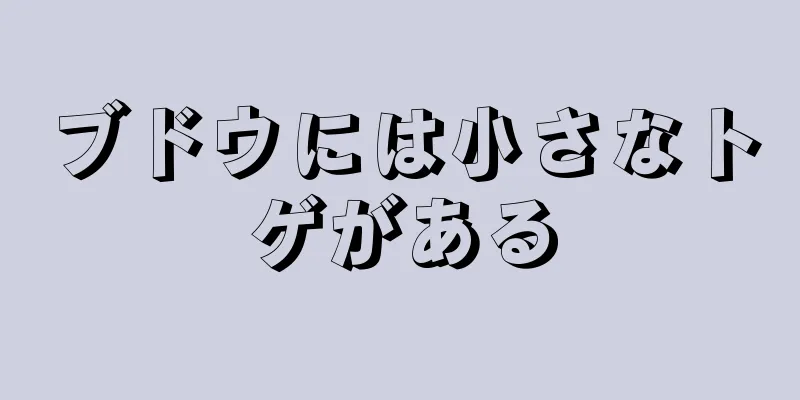 ブドウには小さなトゲがある