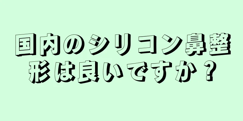 国内のシリコン鼻整形は良いですか？