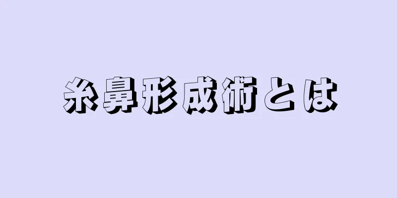 糸鼻形成術とは