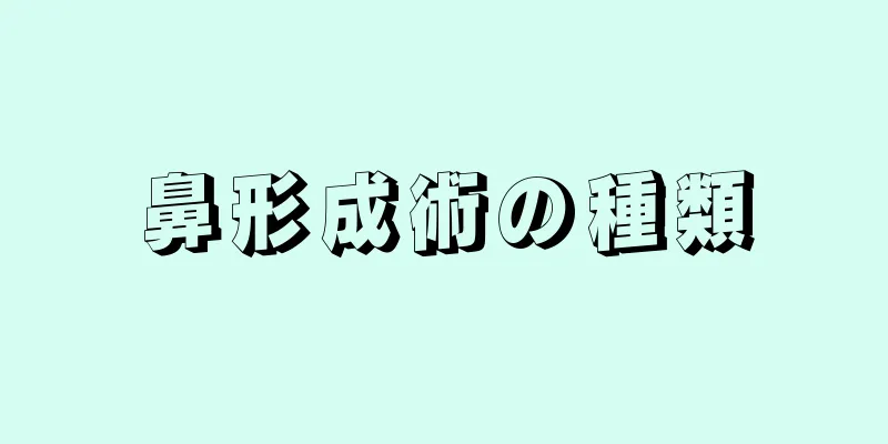 鼻形成術の種類