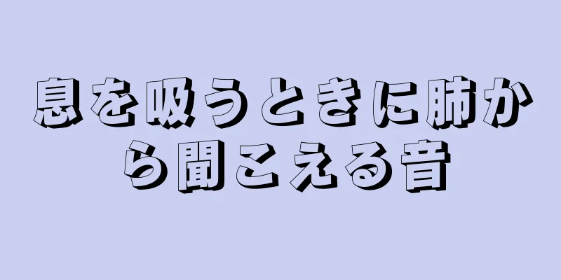 息を吸うときに肺から聞こえる音