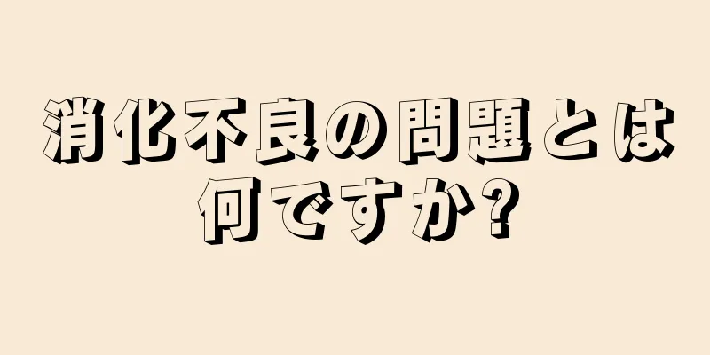 消化不良の問題とは何ですか?