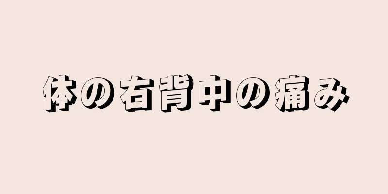 体の右背中の痛み