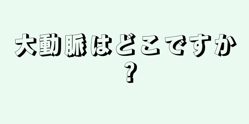 大動脈はどこですか？