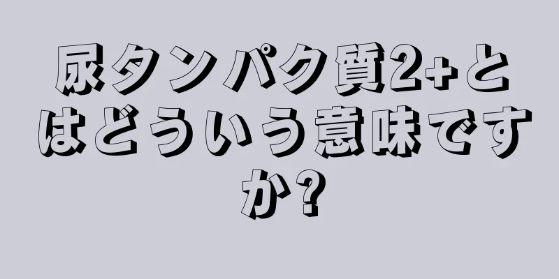 尿タンパク質2+とはどういう意味ですか?