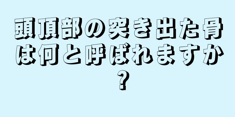 頭頂部の突き出た骨は何と呼ばれますか？