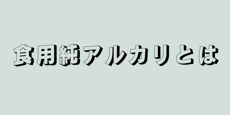 食用純アルカリとは