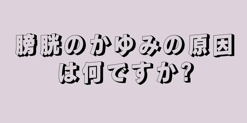 膀胱のかゆみの原因は何ですか?