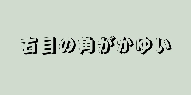 右目の角がかゆい