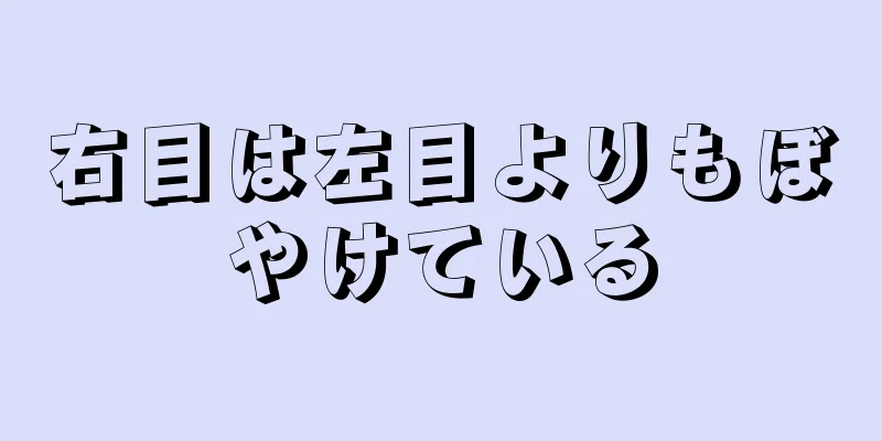 右目は左目よりもぼやけている