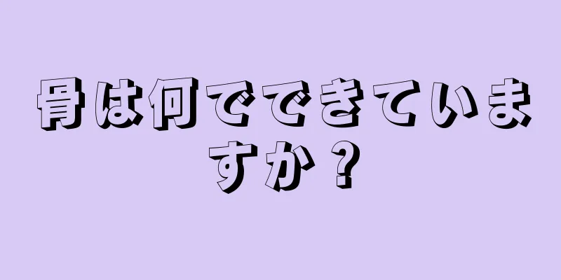 骨は何でできていますか？