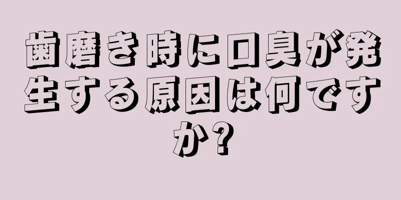 歯磨き時に口臭が発生する原因は何ですか?