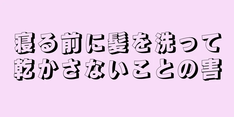 寝る前に髪を洗って乾かさないことの害