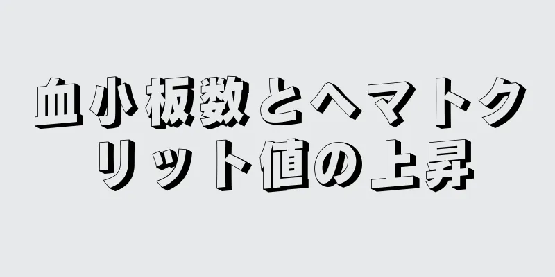 血小板数とヘマトクリット値の上昇