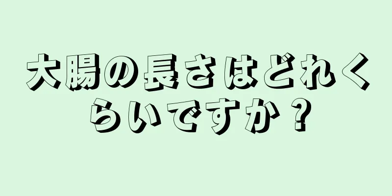 大腸の長さはどれくらいですか？