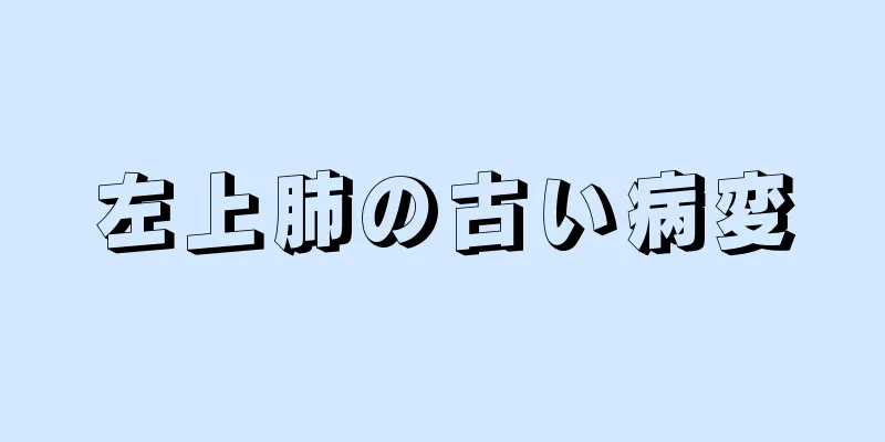 左上肺の古い病変