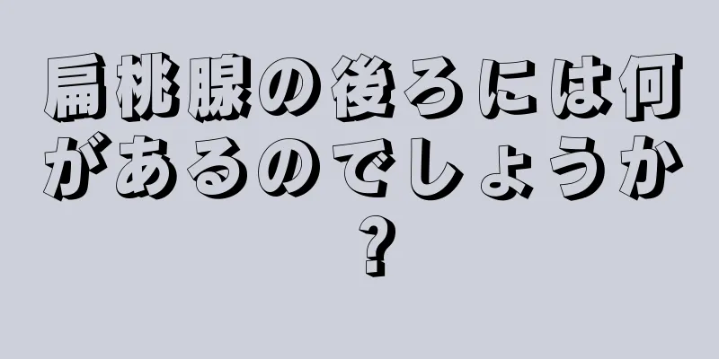 扁桃腺の後ろには何があるのでしょうか？