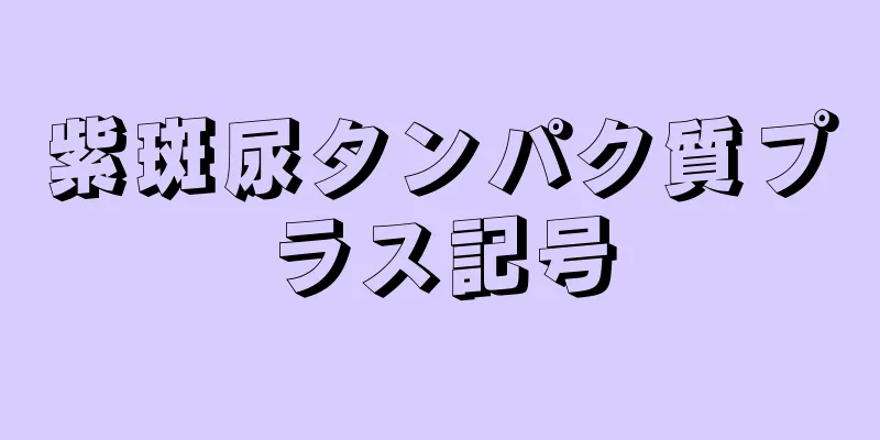 紫斑尿タンパク質プラス記号