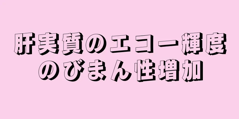 肝実質のエコー輝度のびまん性増加