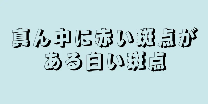 真ん中に赤い斑点がある白い斑点