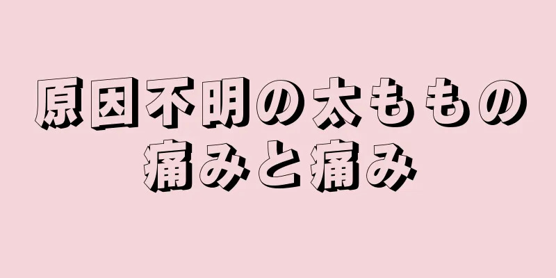 原因不明の太ももの痛みと痛み