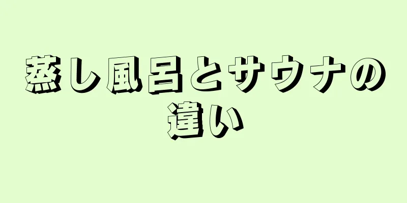 蒸し風呂とサウナの違い