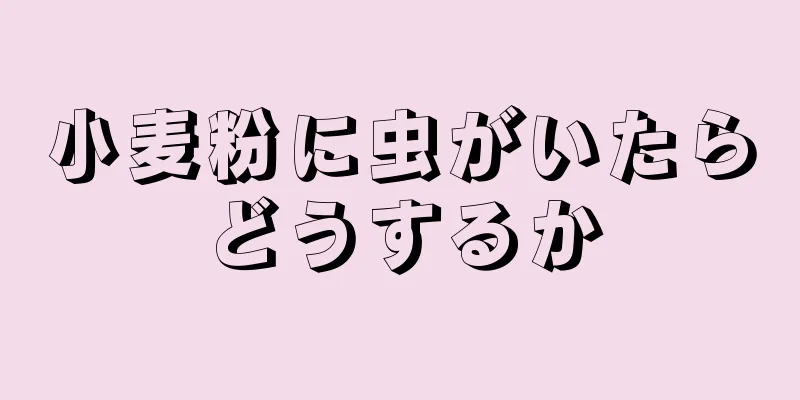 小麦粉に虫がいたらどうするか