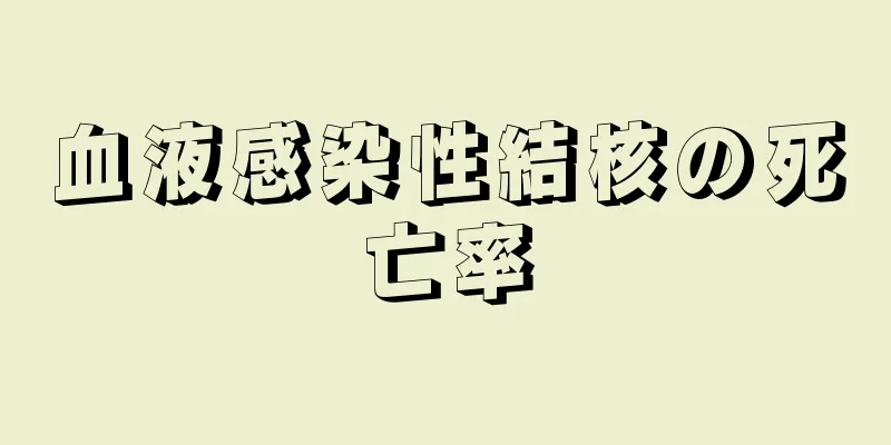 血液感染性結核の死亡率