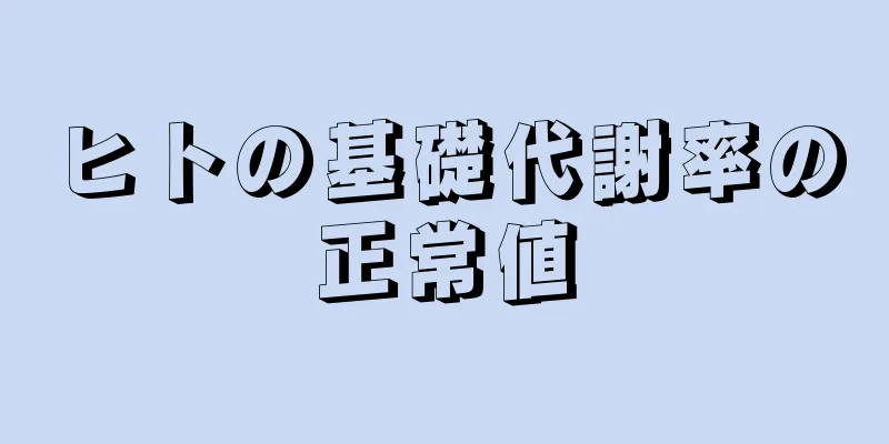 ヒトの基礎代謝率の正常値